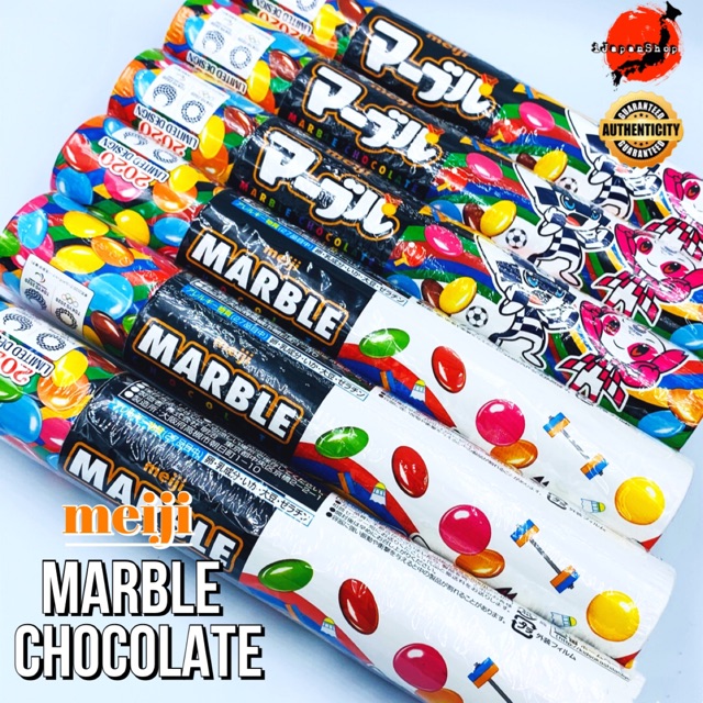 MEIJI JAPAN MARBLE JUMBO CHOCOLATE COVERED DROPS 110g/ APOLLO