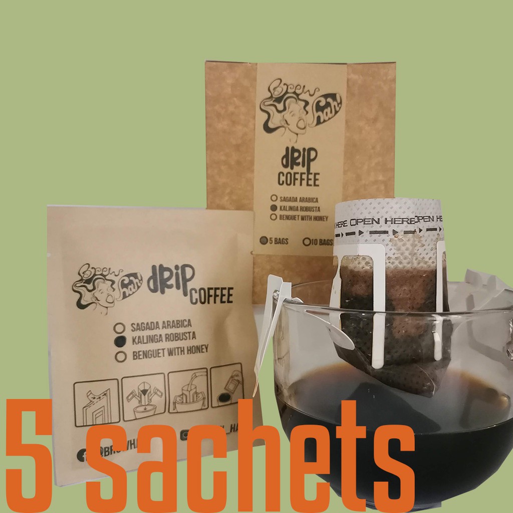 Premium Drip Coffee Kalinga Robusta Dark Roast 5 sachets/box | Shopee ...
