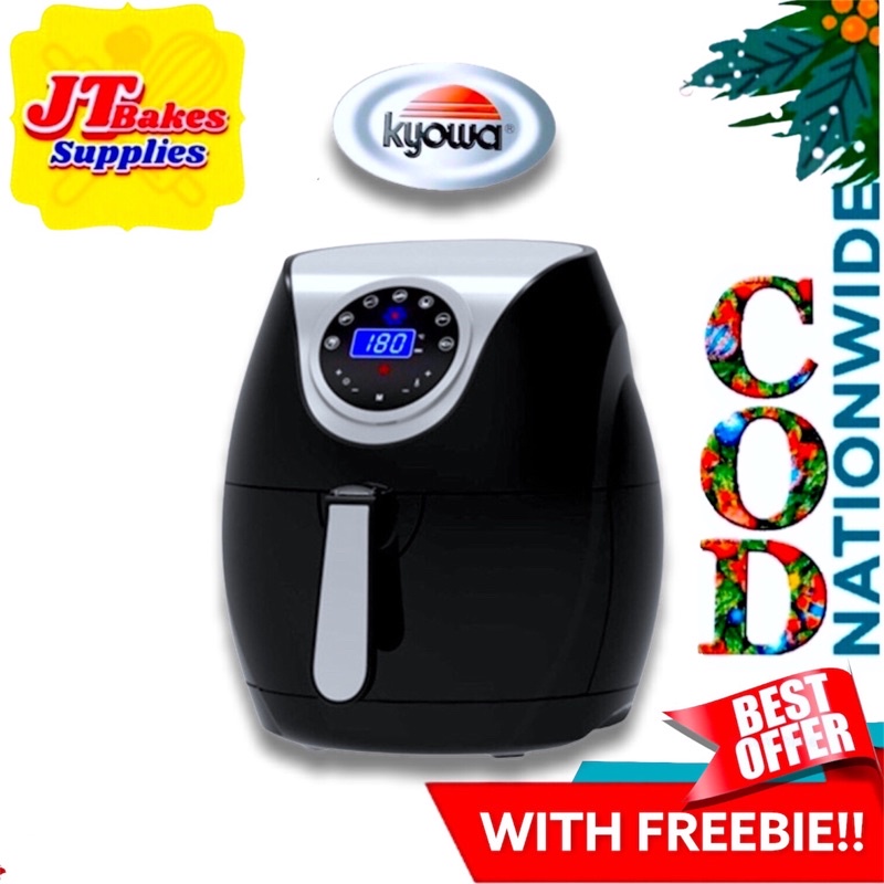 Kyowa Digital 7 Liters Air Fryer KW3832 Black with Freebie Shopee