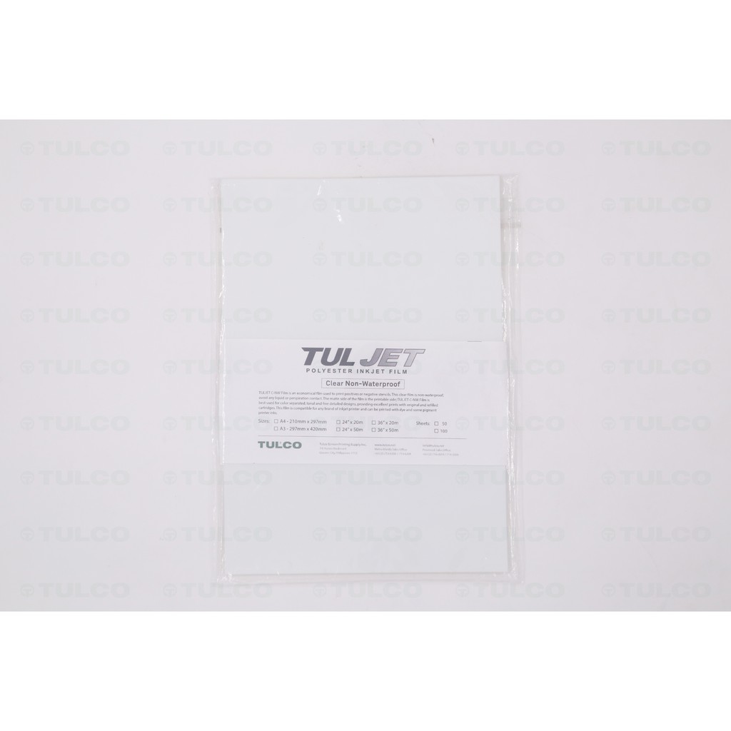 Tulco 10pcs Tuljet Polyester Inkjet Film A3 C Nw Shopee Philippines