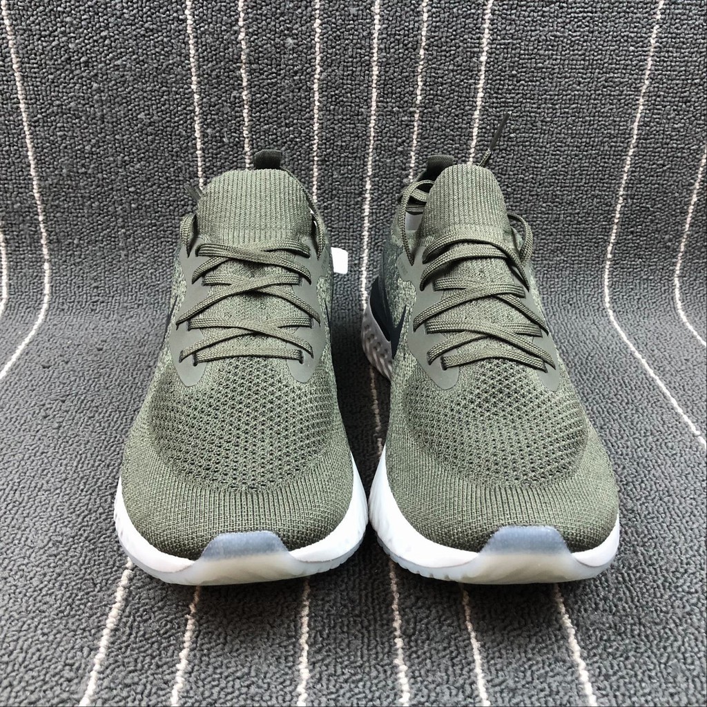 nike epic react flyknit olive green