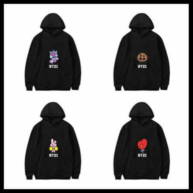 bt21 character hoodie