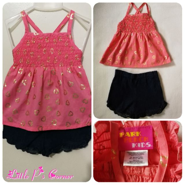 Park Bench Kids Girl S Set Shopee Philippines