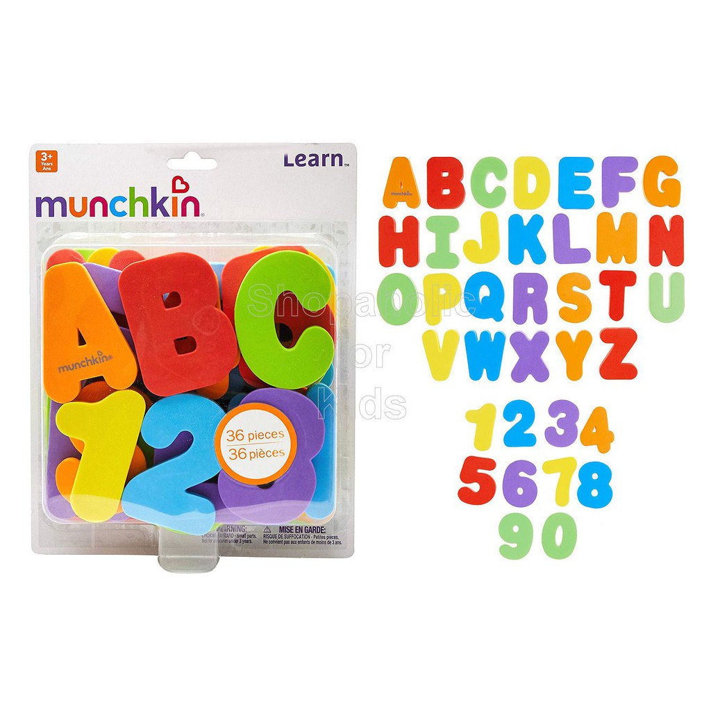 munchkin bath letters and numbers