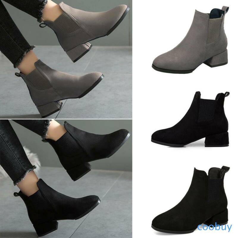 womens ankle boots block heel