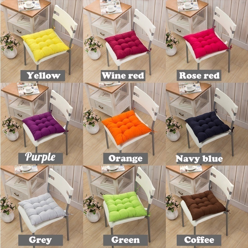 1PCS Square Office Chair Pads Soft Chair Cushion Pads Chair Cushions With Ties Indoor