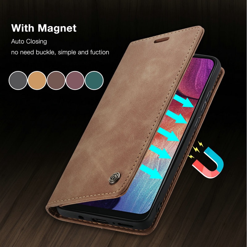 Samsung Galaxy A53 A73 A33 A23 A12 A72 A52 A52s A12 A50 A50s A30s A51 Caseme Retro Flip Magnetic 0180