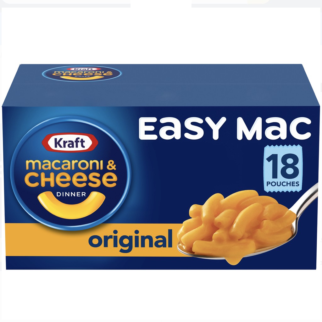 KRAFT EASY MAC Original Flavor Single Serve Pouches, 18 ct. Box