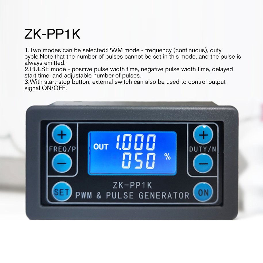 【COD】ZK-PP1K PWM Pulse Frequency Duty Cycle Adjustable Module Signal Generator