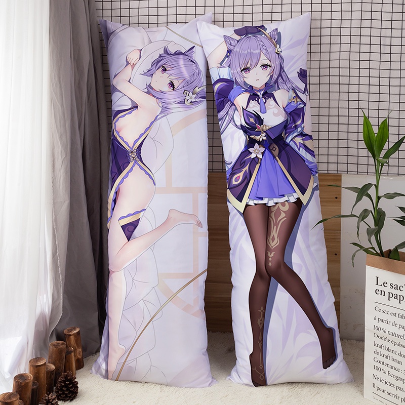 Genshin Impact Anime Dakimakura Hugging Body Pillow Case Beelzebul Keqing 150cm Hentai Dakis 5140