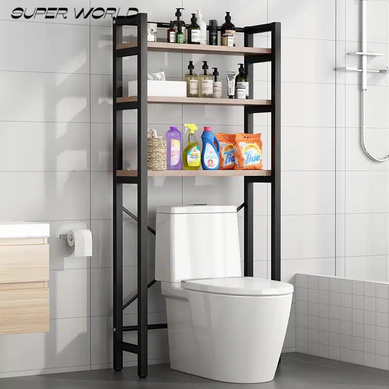 3 Tiers Bathroom Shelves Rack Toilet Shelf Space Saver Rack