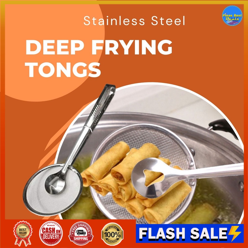 Original Stainless Steel Deep Frying Tongs Kitchen Utensils Frying