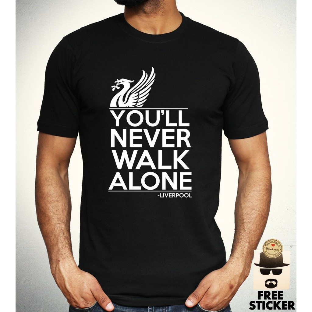 Liverpool Fc Mens You Never Walk Alone Ynwa Black T Shirt Top L 100 Offical Sports Memorabilia Whitlockmillsjc Football Memorabilia