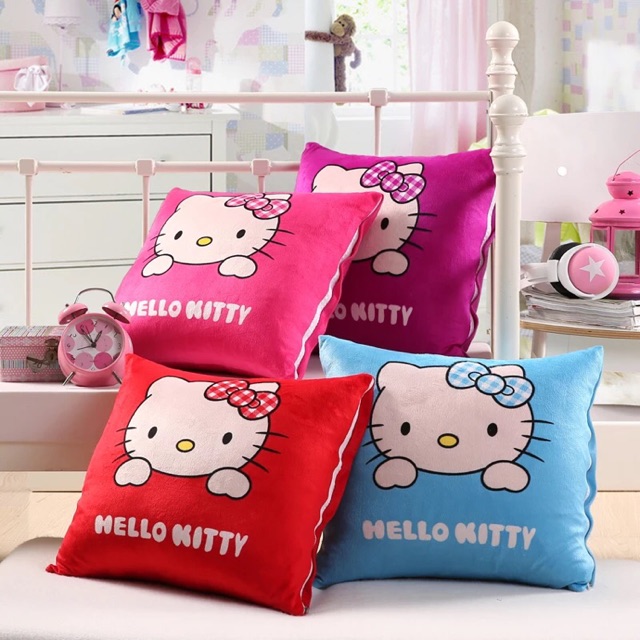 2 Pieces Hello Kitty Sofa Cushion Throw Pillow Case Shopee
