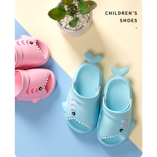 Girls' cave shoes/EVA light bottom non-slip cute cartoon slippers for boys and girls/small shark slippers #4