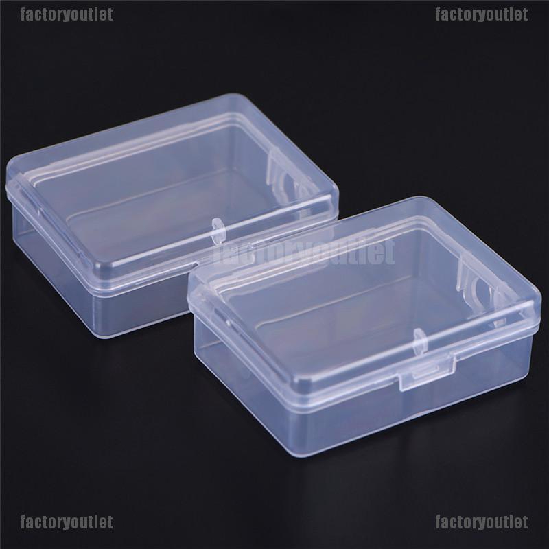 transparent plastic box with lid