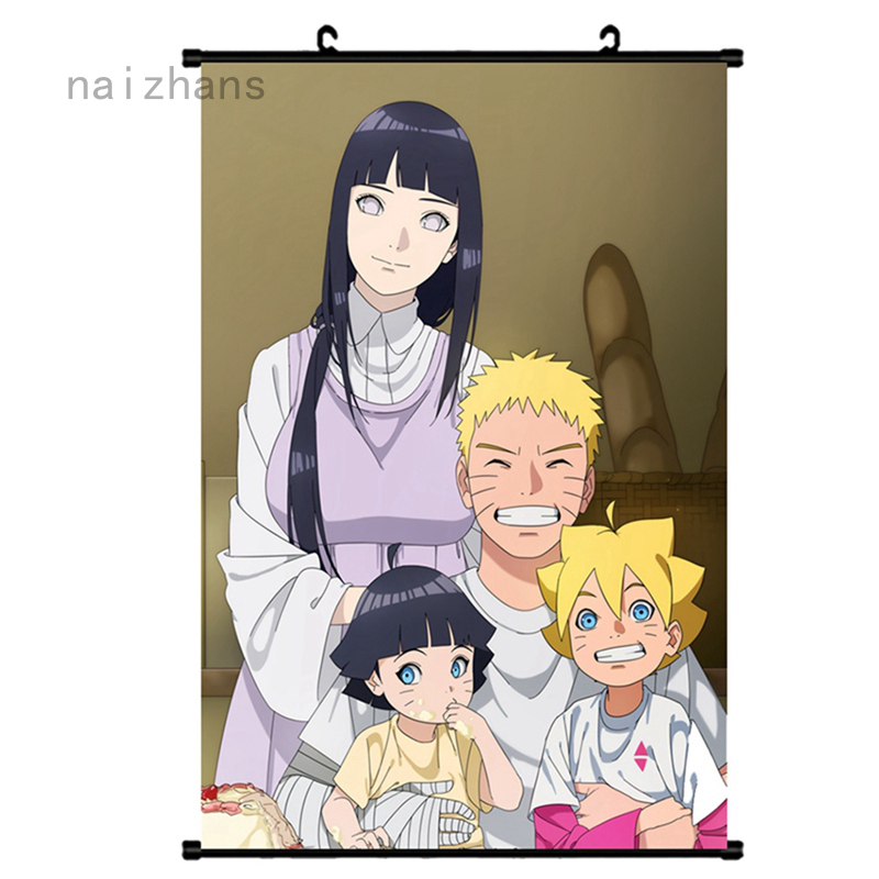 Naizhans Anime Naruto Family Hanging Wall Scroll Painting Canvas Wall Poster Home Wall Print Modern Art Decor Shopee Philippines