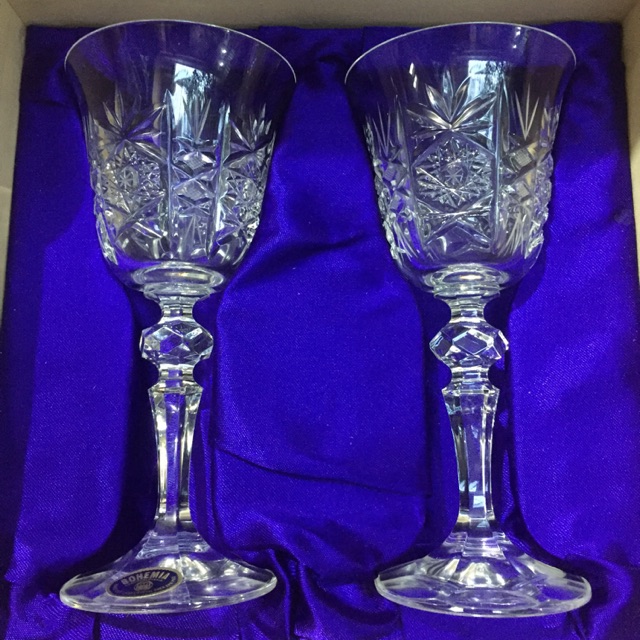 Hand Cut lead Crystal 24 PbO Glass Goblet Bohemia Podebrady Shopee Philippines