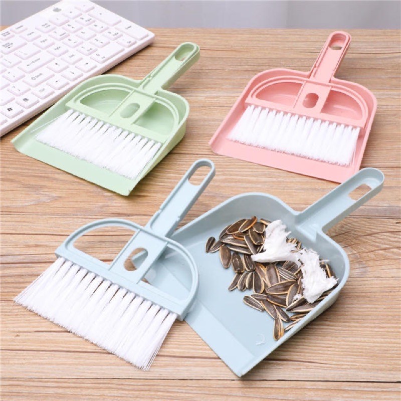 Mini Cleaning Brush & Dustpan Set Cleaning Tools Plastic Brush Pole