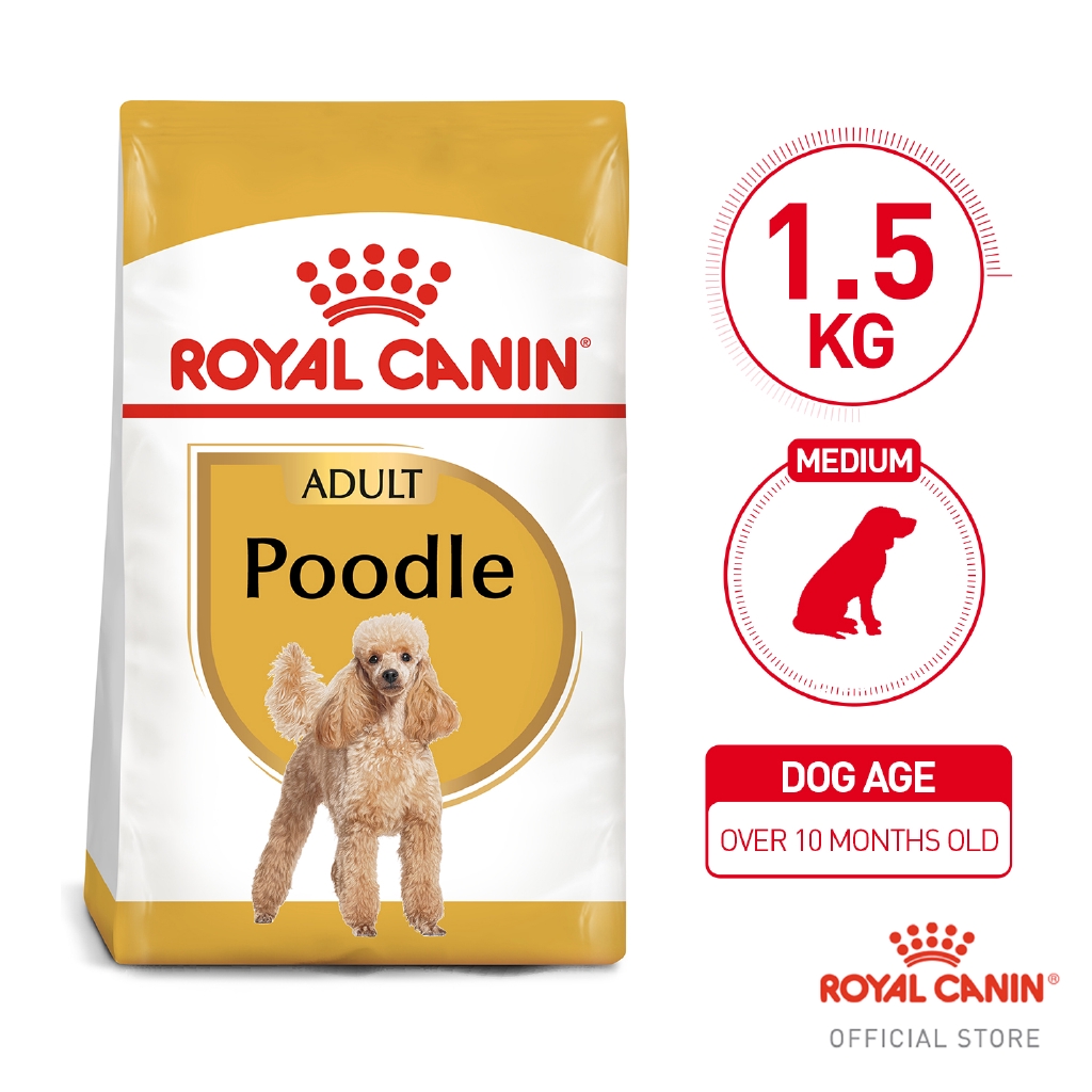 Royal Canin Poodle Adult Dry Dog Food (1.5kg) Breed Health Nutrition