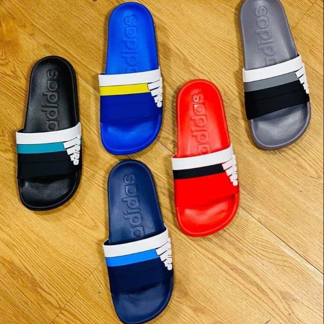 adidas blue slippers