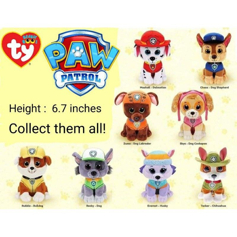 paw patrol beanie boo skye