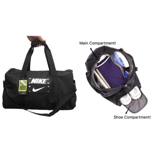 nike gym bag with shoe compartment