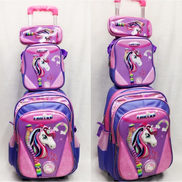 unicorn trolley backpack