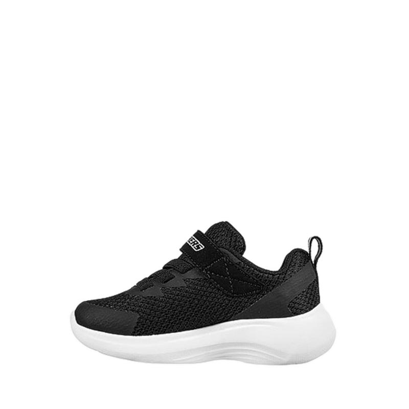 SKECHERS SELECTORS BOYS'S SNEAKERS - BLACK TEXTILE/ WHITE TRIM
