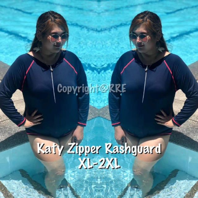 plus size rash guard zipper