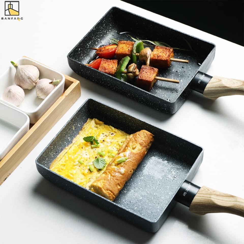 hot saleNonStick Fry Pan Skillet Tamagoyaki Omelette Breakfast