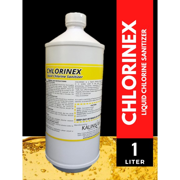 Kalinisan CHLORINEX 1 LITER Liquid Chlorine Sanitizer Chlorox For Food