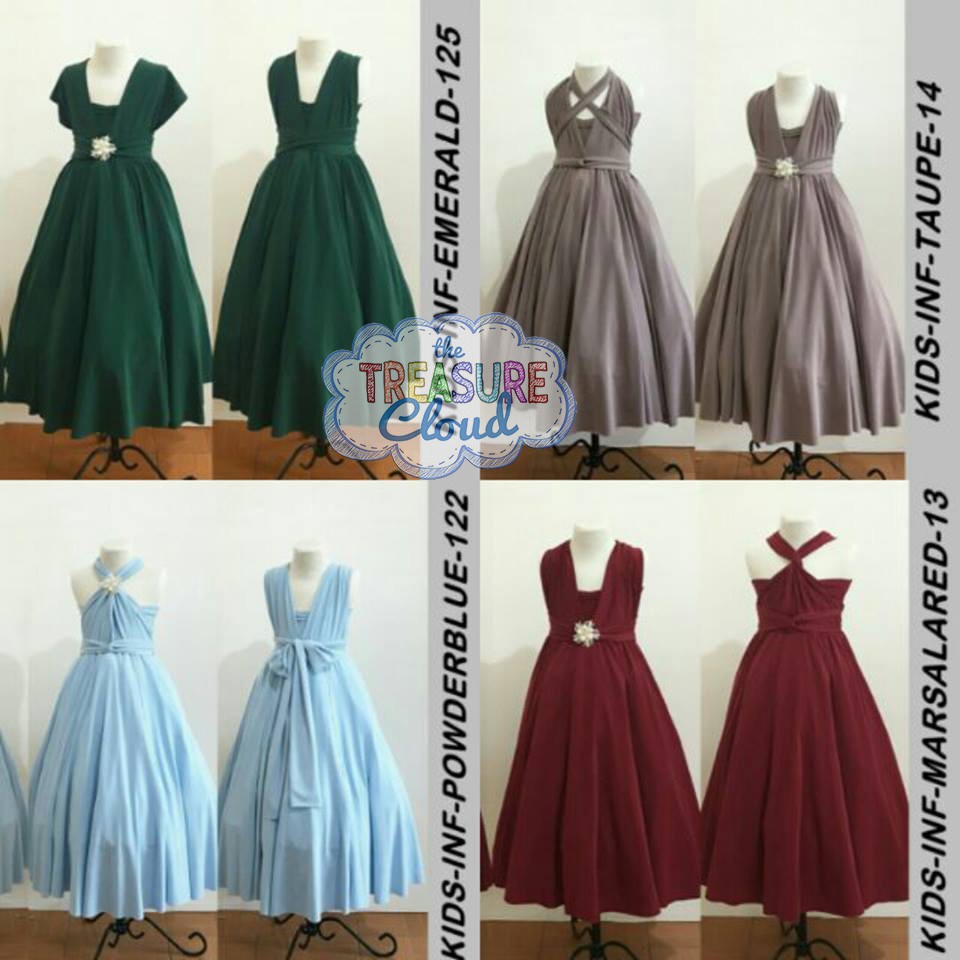 green flower girl dress