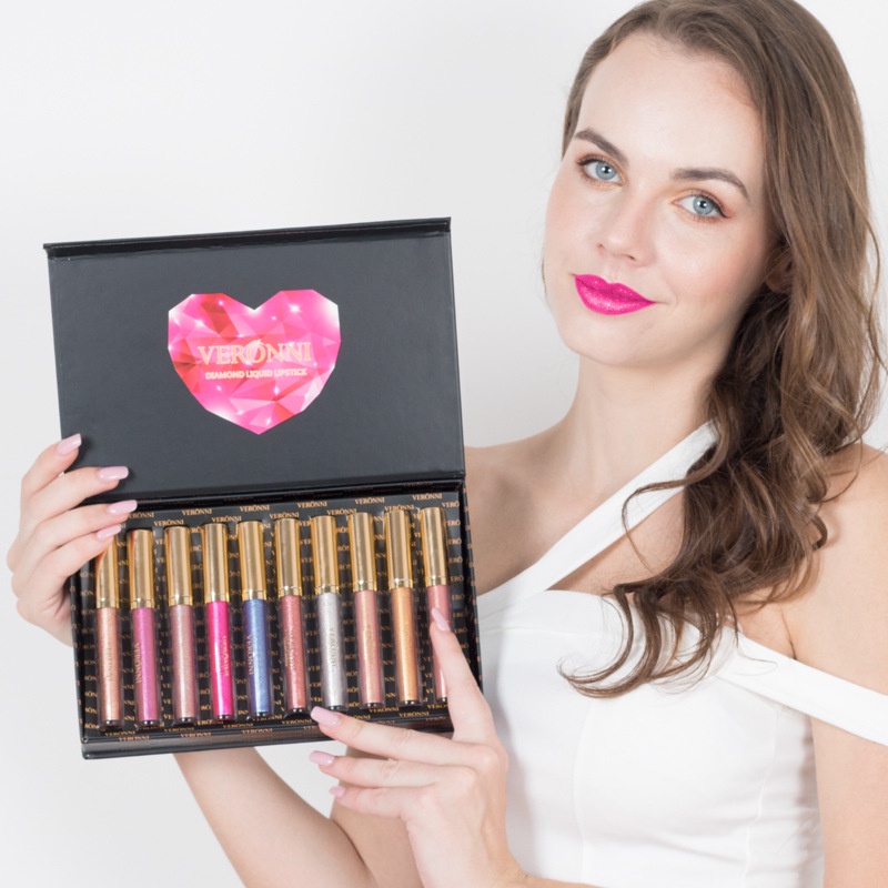 Amour beauty lip tint 10 colours lip balm VERONNI lip Gloss 10 pcs set