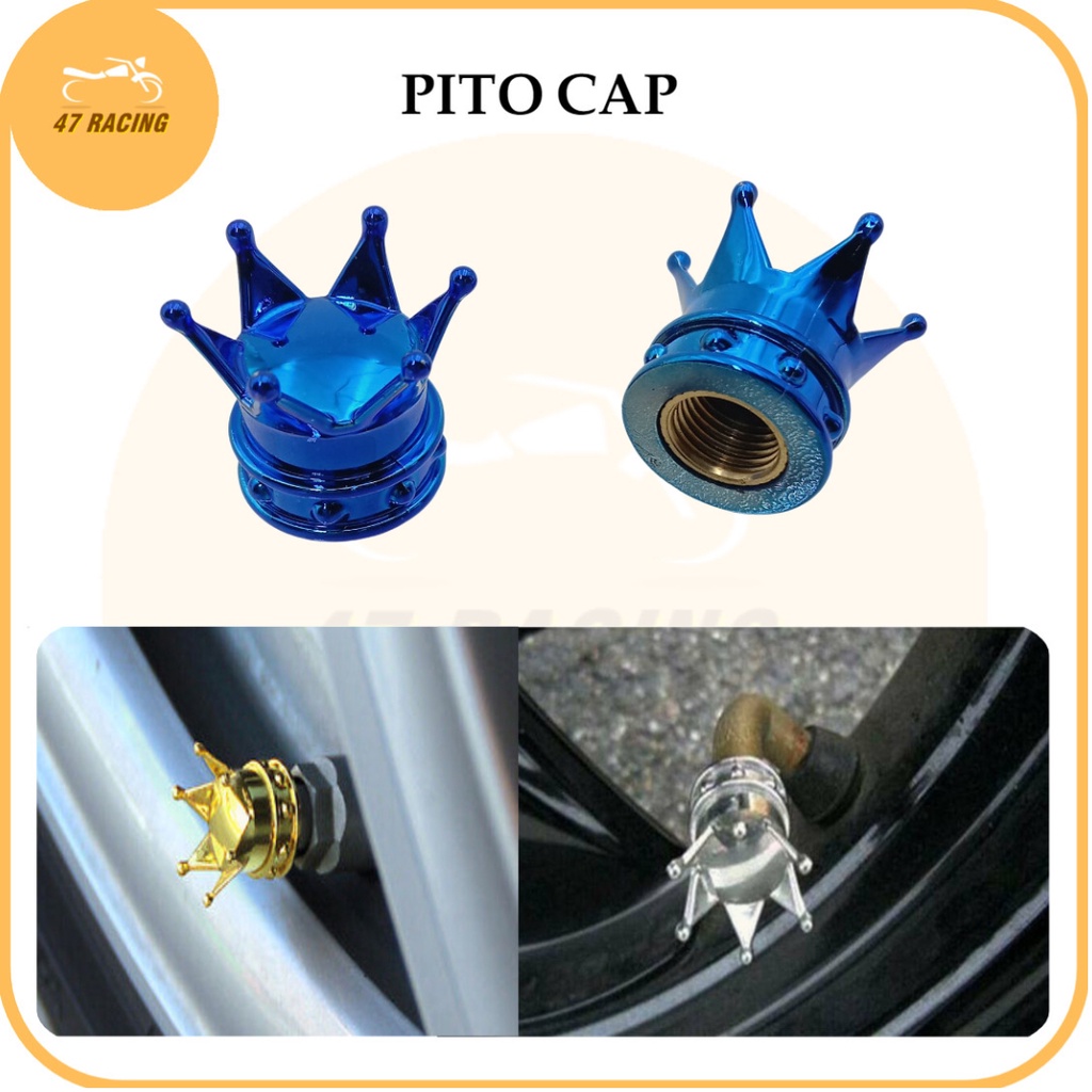 47Racing Motorcycle Valve Cap Pito Cap W/ Design 1Pair Shopee Philippines