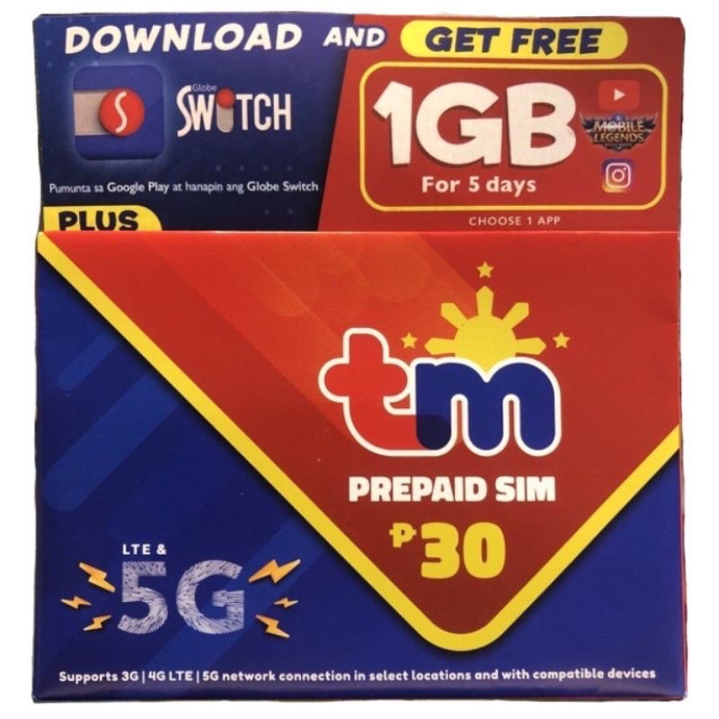 TM 5G LTE Prepaid TRI-CUT SIM | Shopee Philippines