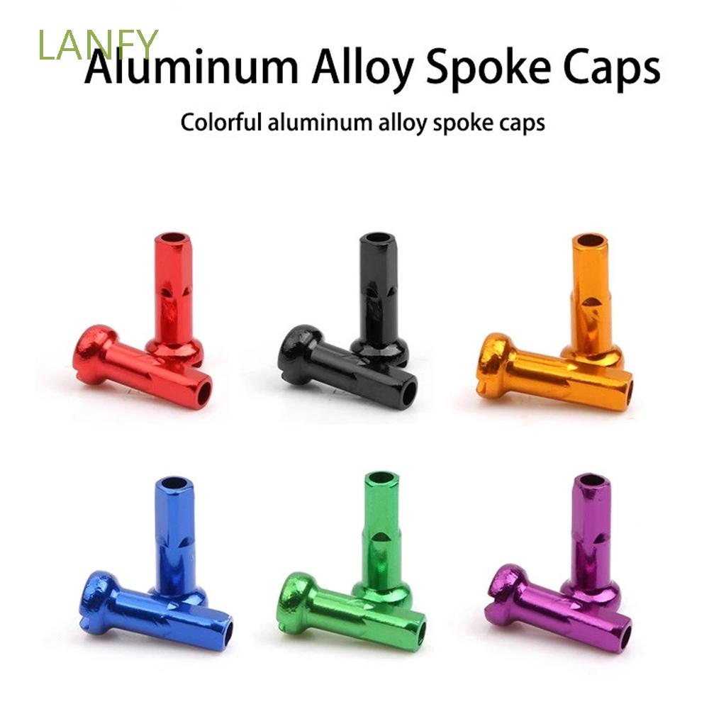 LANFY Lightweight Bicycle Spoke Nipples Multicolor Spoke Cap Cycling Spokes Nipples Riding