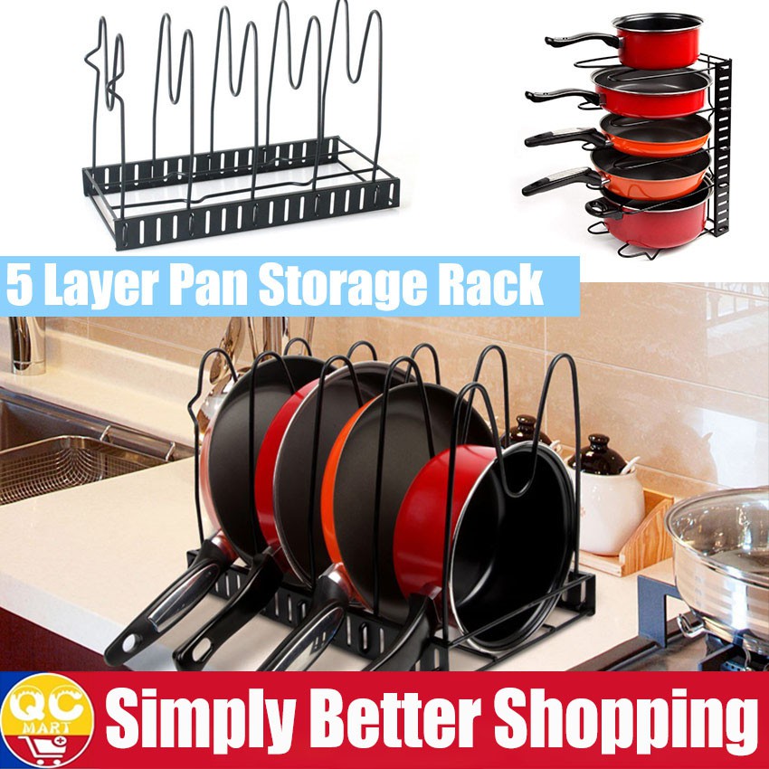 Pot Storage Pan Organizer Rack Lid Holder Cookware Holders Shopee Philippines