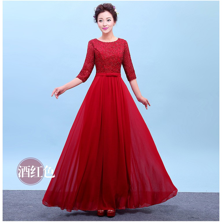 red evening dress midi
