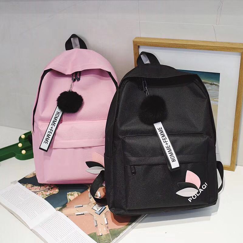 LW Korean Backpack Canvas bag School Bag Candy color Bags | Shopee ...