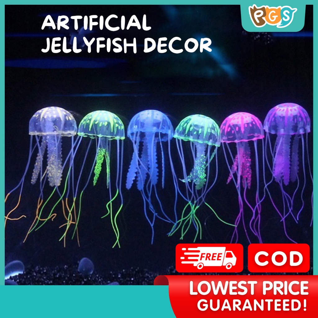 【Petcher】 Aquarium Artificial Jellyfish - Floating and Glowing Jellyfish Artificial Fish Tank Decor