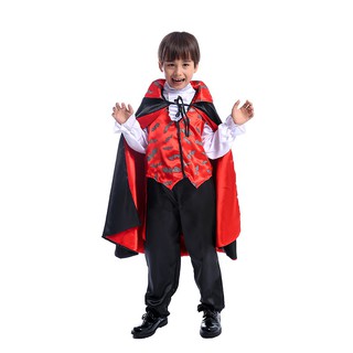 Age 3-4 Years Boys Vampire Costume,Kids Halloween Dracula Cape Fancy Dress 4PCS