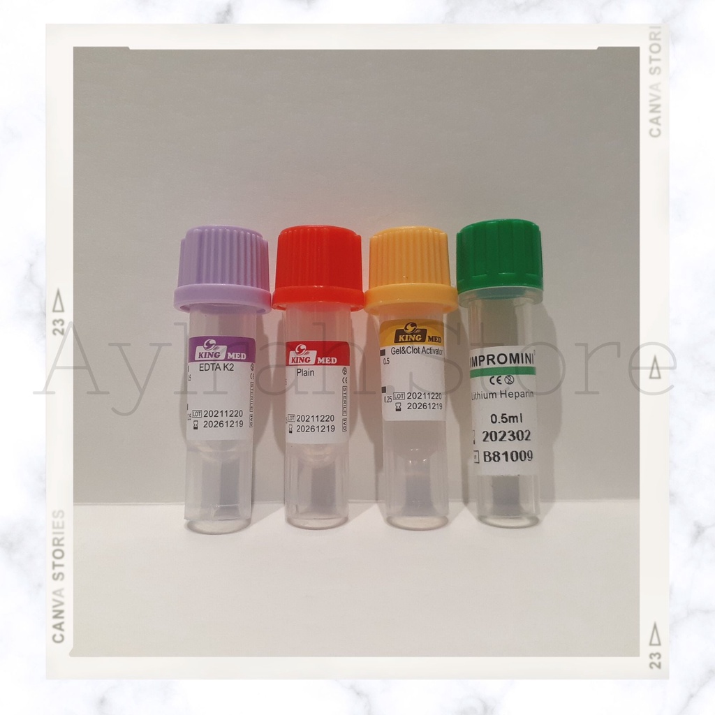 MICROTAINER TUBES / MICRO CAPILLIARY BLOOD COLLECTION TUBES Shopee