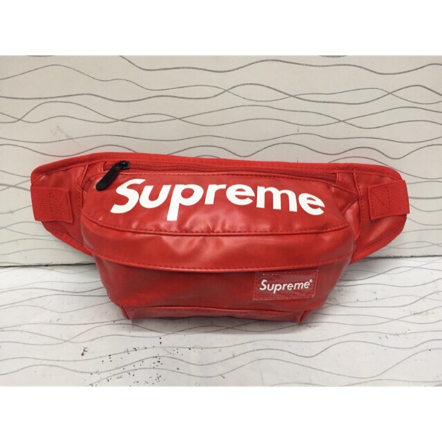 leather supreme fanny pack