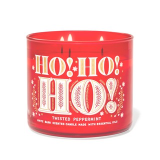 Christmas Ho Ho Ho Twisted Peppermint Scented Candle 14.5oz Fast US Shipping 