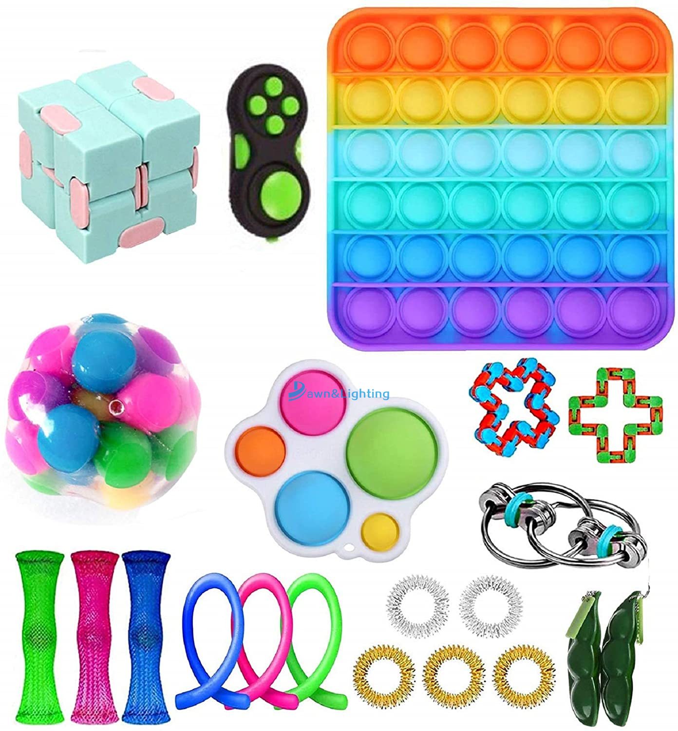 Fidget Toy Set Fidget Pack Sensory Relieves Stress Anxiety for Kids ...