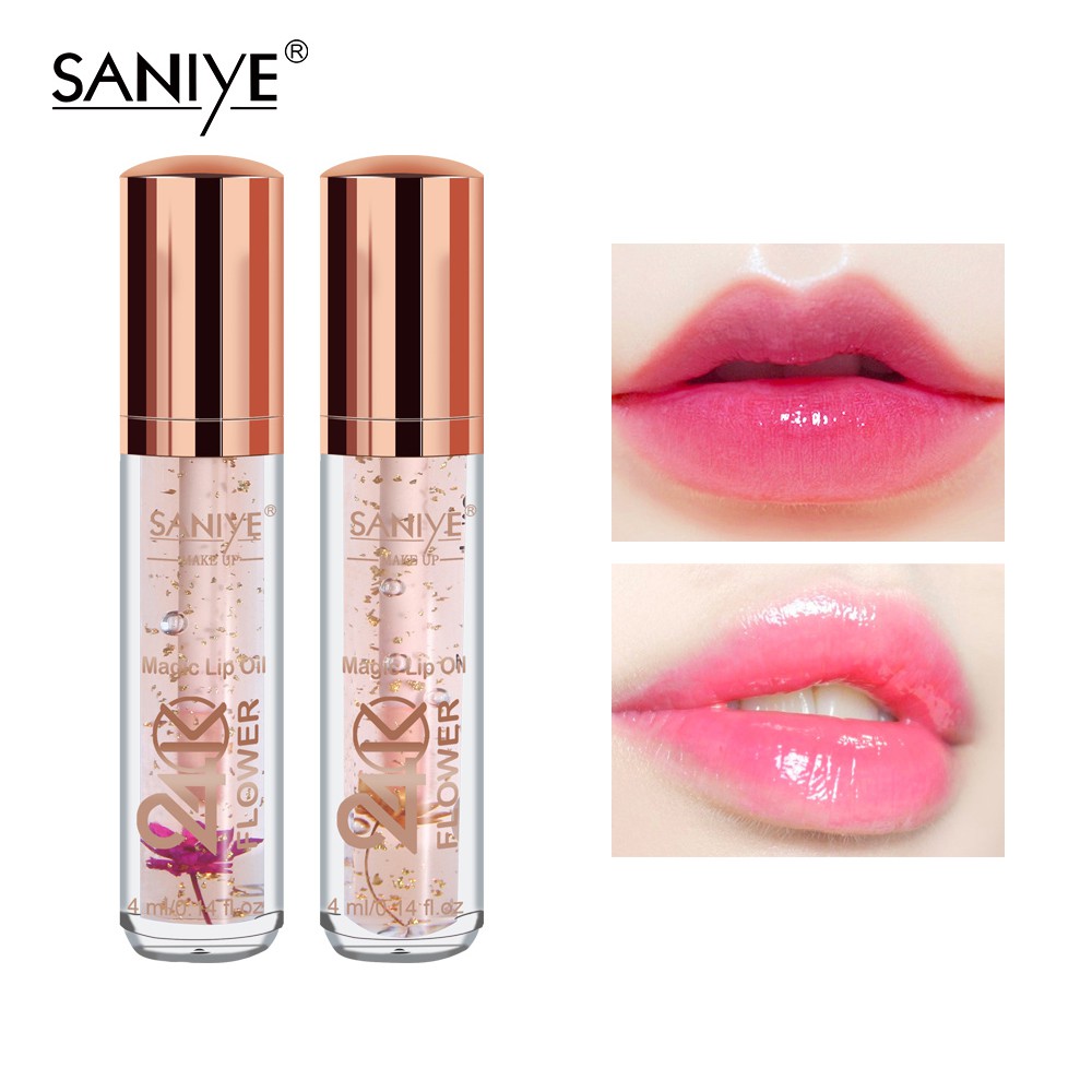 SANIYE Original Lip Oil 24K Gold Moisturing Long Lasting Transperant ...