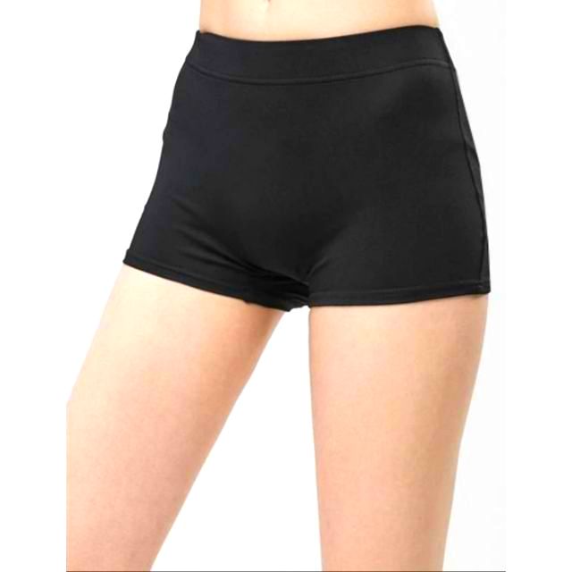 black mini cycling shorts