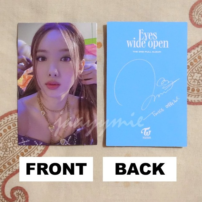 Twice Official Eyes Wide Open Album Photocard Nayeon Jeongyeon Momo Sana 1 Photocard Shopee Philippines