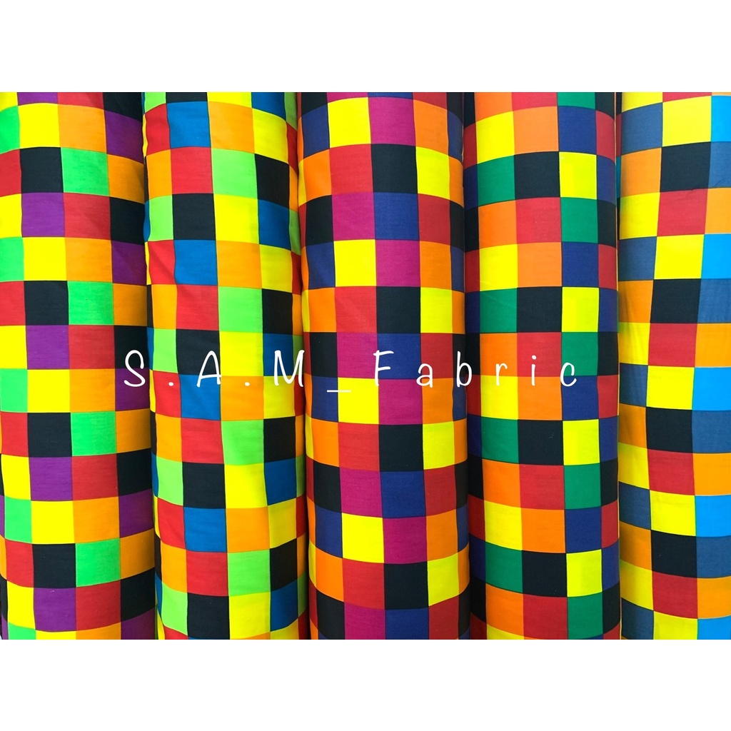 Meter Fabric Cotton 1 Grid Pattern Shopee Philippines